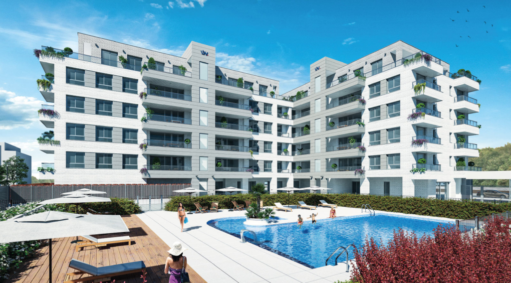 Ática vista piscina