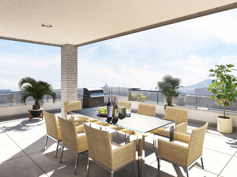 Ática Vista terraza