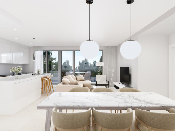 Atica Villas Norte Pisos Obra Nueva salón con mejores calidades