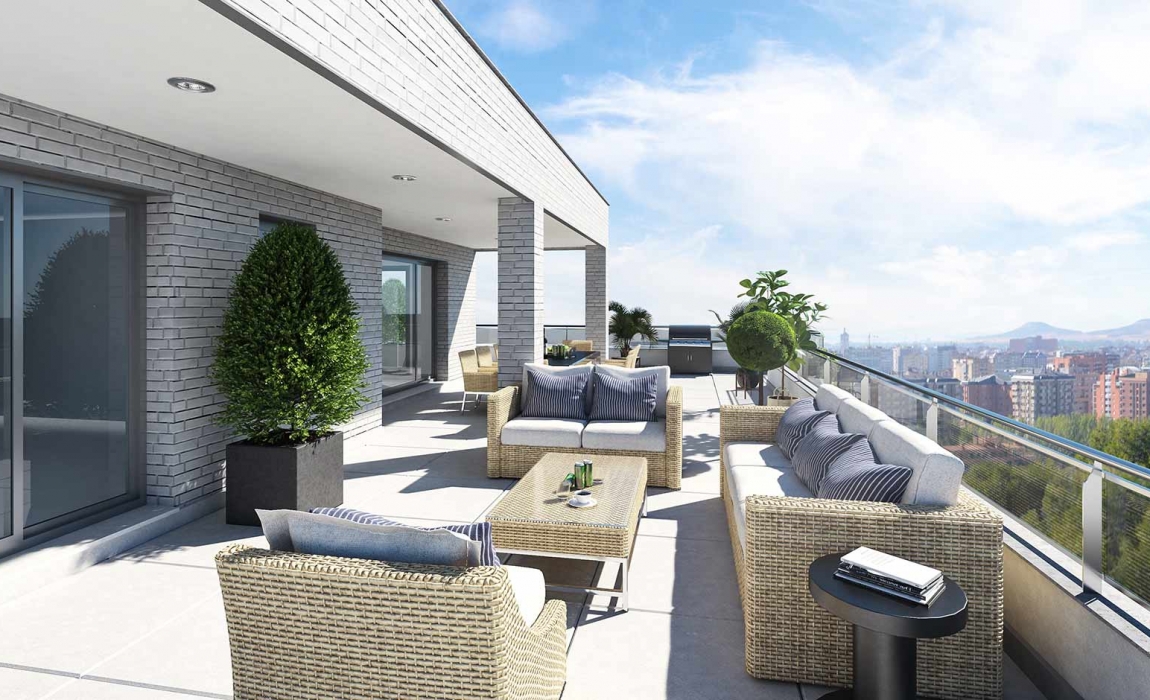 Ática Vista terraza