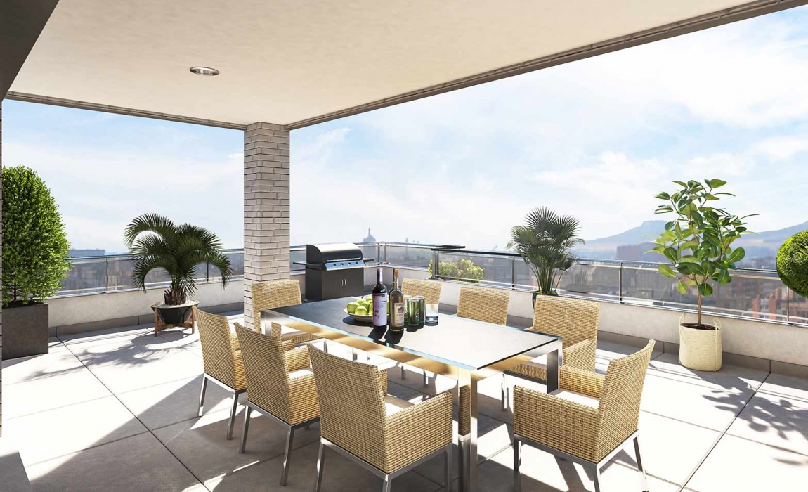 Ática Vista terraza