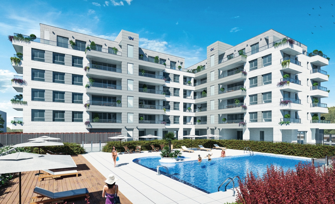 Ática vista piscina