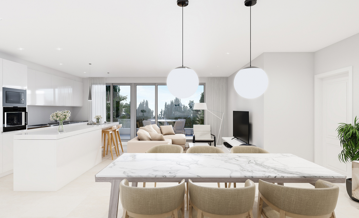 Atica Villas Norte Pisos Obra Nueva salón con mejores calidades